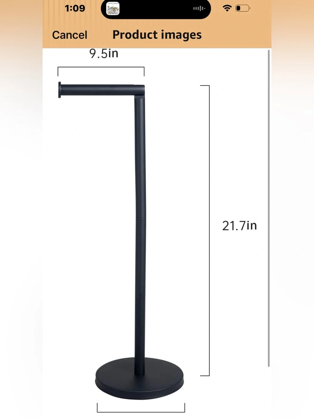 New Open Box FreeStanding Toilet Paper Holder Stand, Stainless Steel Tissue Roll